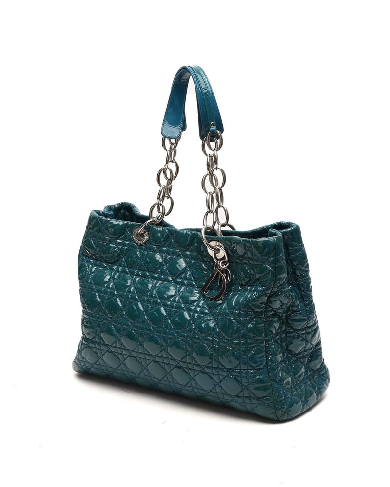 Christian Dior Patent Lady Dior Tote Bag
