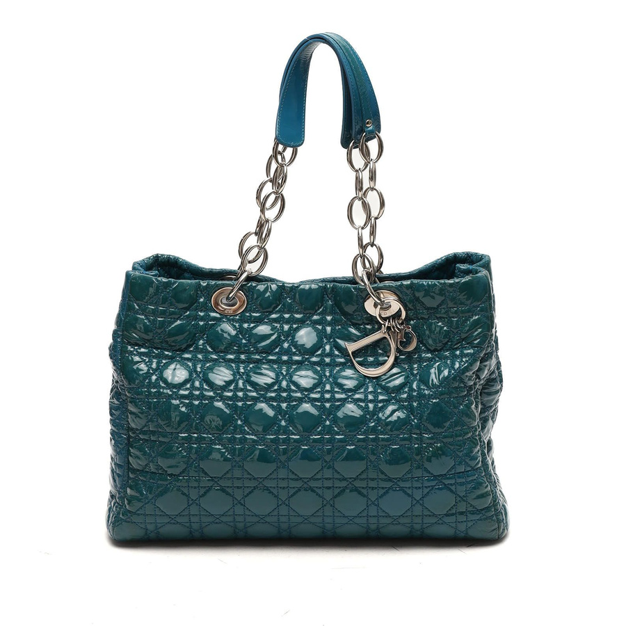 Christian Dior Patent Lady Dior Tote Bag