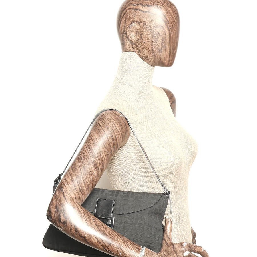 Fendi Zucca Fold Over Baguette Bag