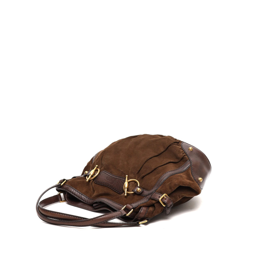 Gucci Horsebit Suede Bag