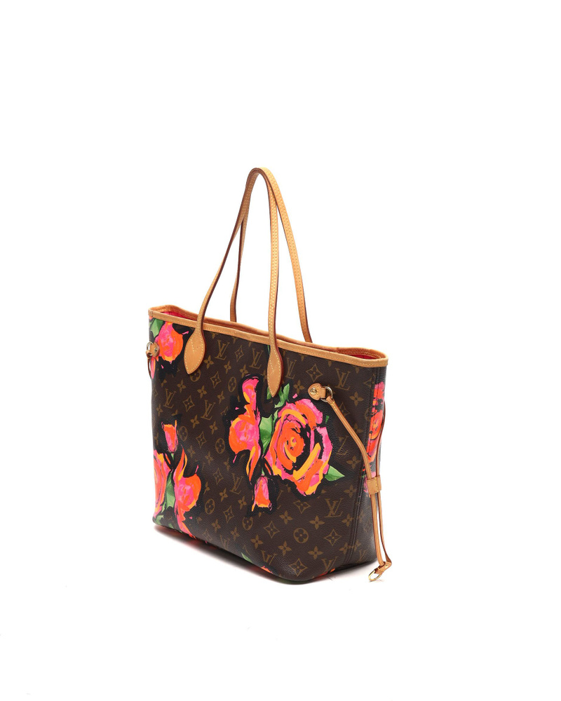 Louis Vuitton Stephen Sprouse Monogram Rose Neverfull MM Tote Bag