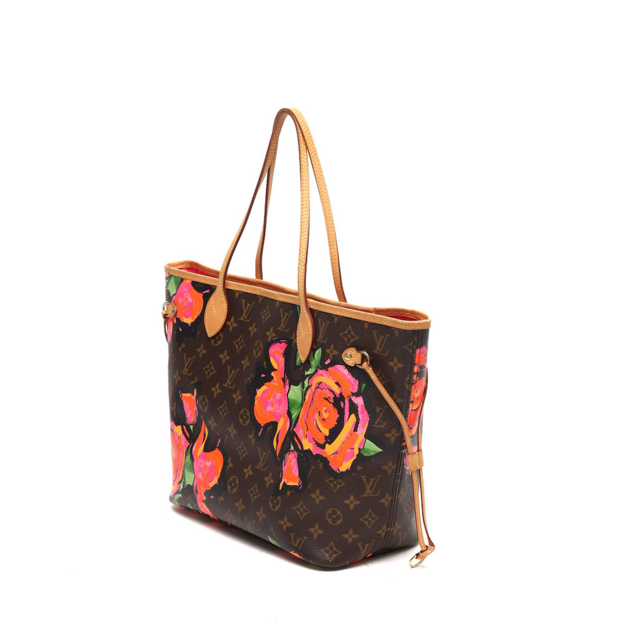 Louis Vuitton Stephen Sprouse Monogram Rose Neverfull MM Tote Bag