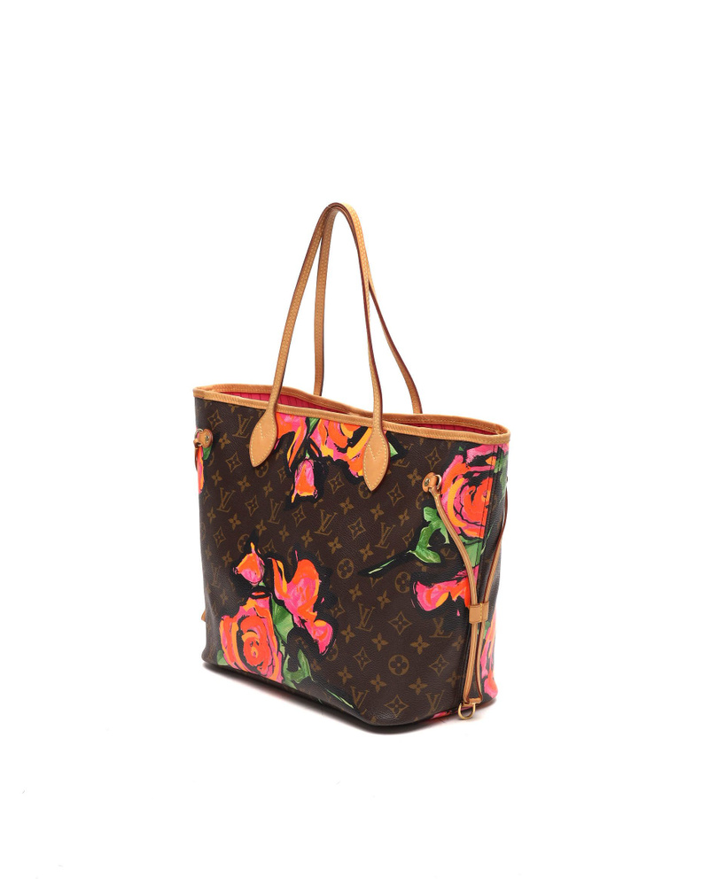 Louis Vuitton Stephen Sprouse Monogram Rose Neverfull MM Tote Bag