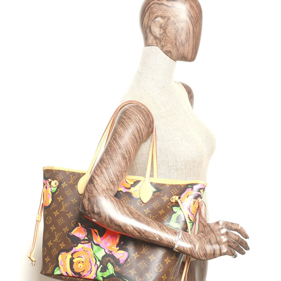 Louis Vuitton Stephen Sprouse Monogram Rose Neverfull MM Tote Bag