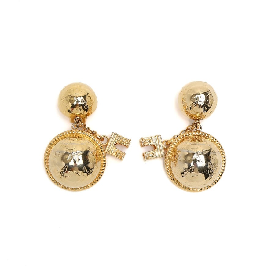 Céline Triomphe Dandling Clip-on Earrings