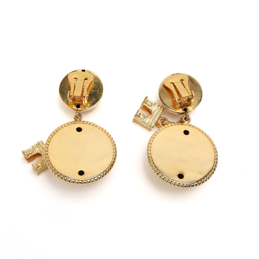 Céline Triomphe Dandling Clip-on Earrings