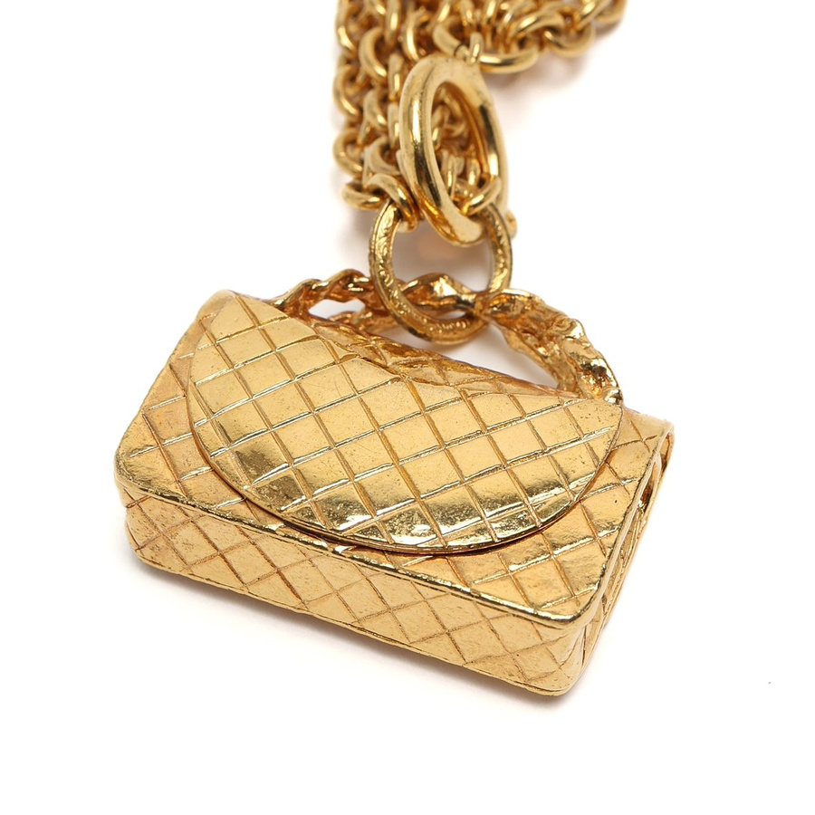 Chanel Multi Chain Flap Bag Charm Choker