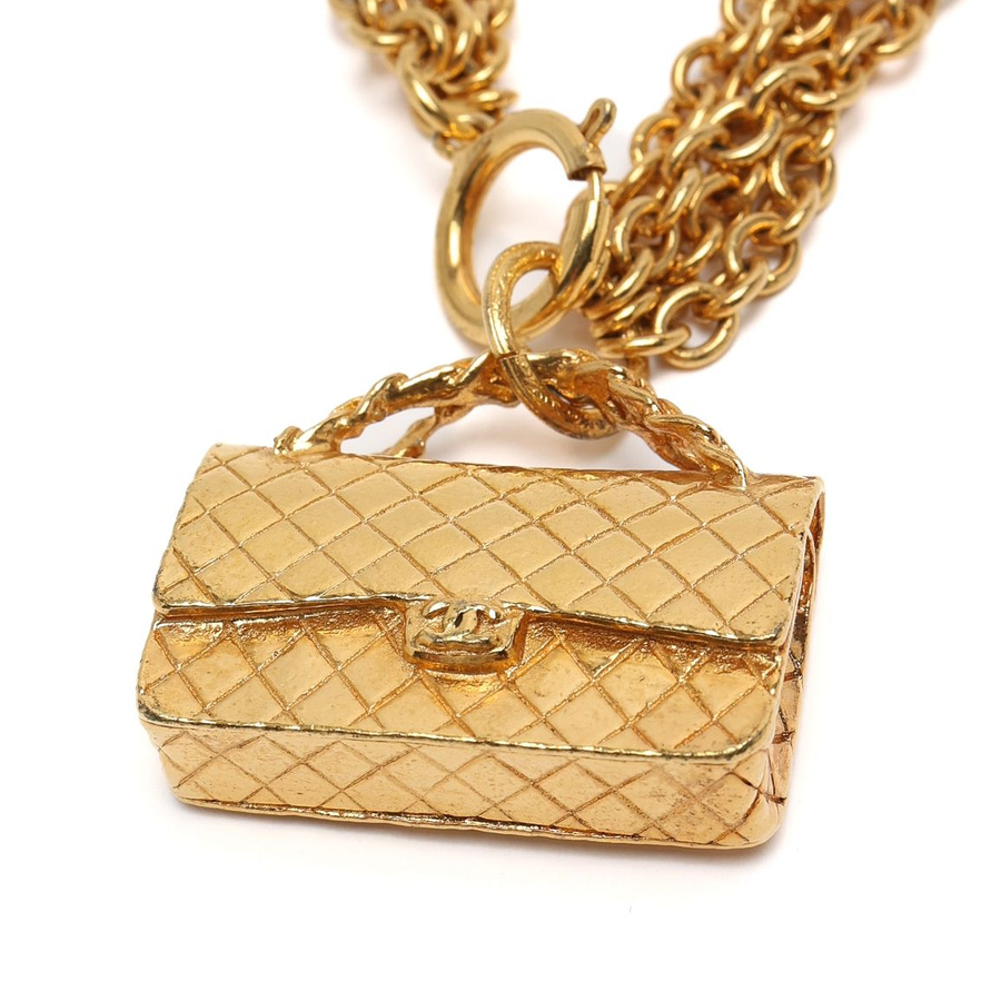 Chanel Multi Chain Flap Bag Charm Choker