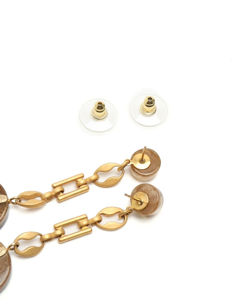 Chanel Coco Mark Resin Dangling Earrings