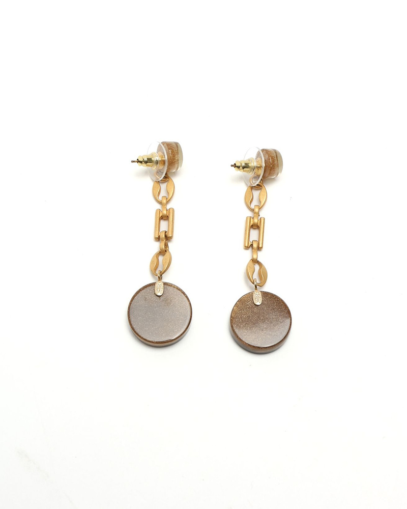 Chanel Coco Mark Resin Dangling Earrings