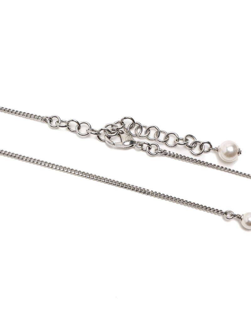 Chanel Coco Mark Heart Pearl Long Necklace