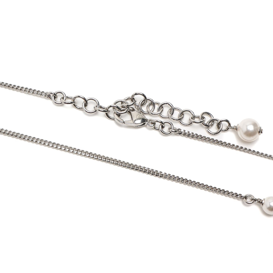 Chanel Coco Mark Heart Pearl Long Necklace