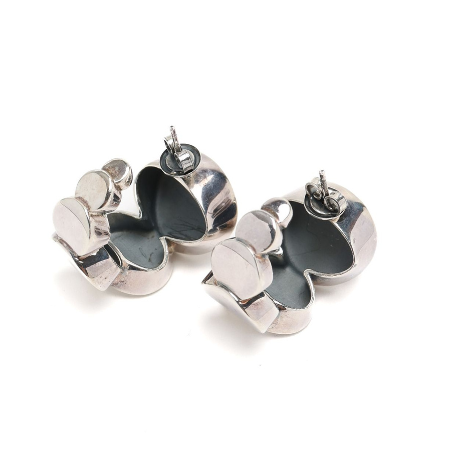 Bottega Veneta Silver Hoop Earrings