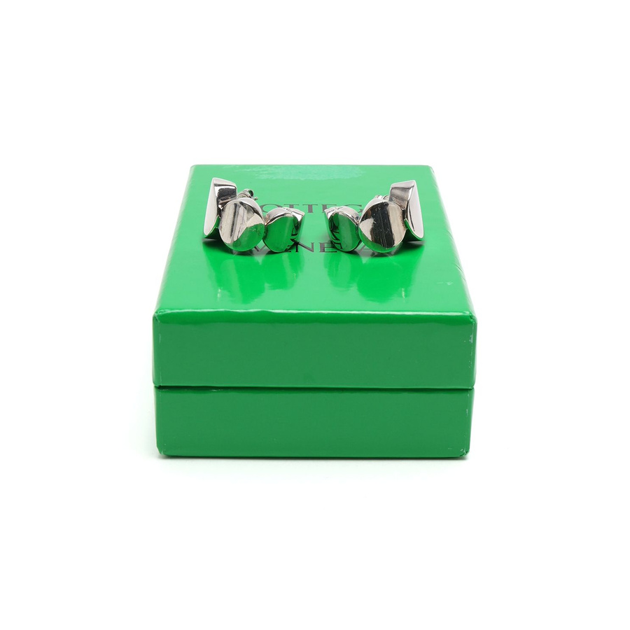 Bottega Veneta Silver Hoop Earrings
