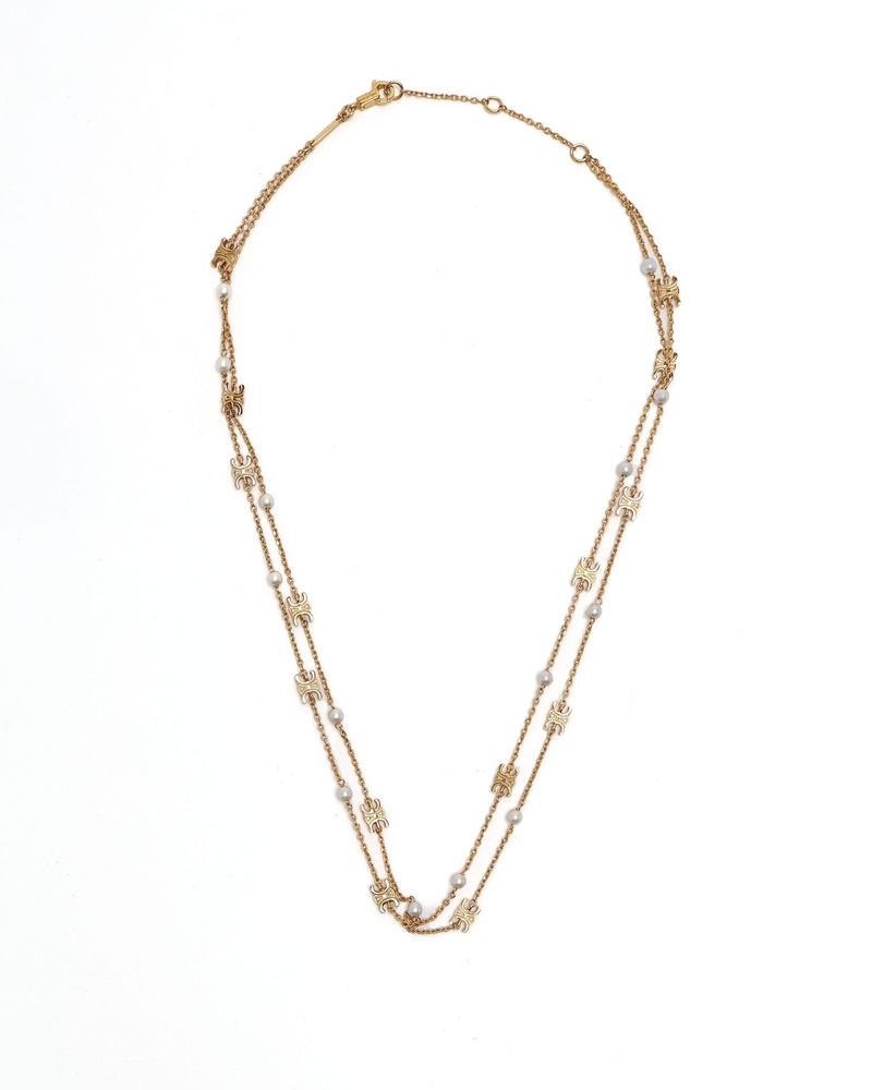 Céline Triomphe Pearl Double Necklace