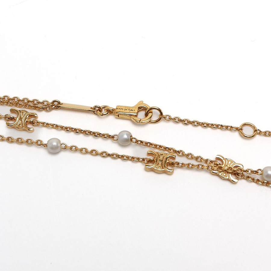 Céline Triomphe Pearl Double Necklace