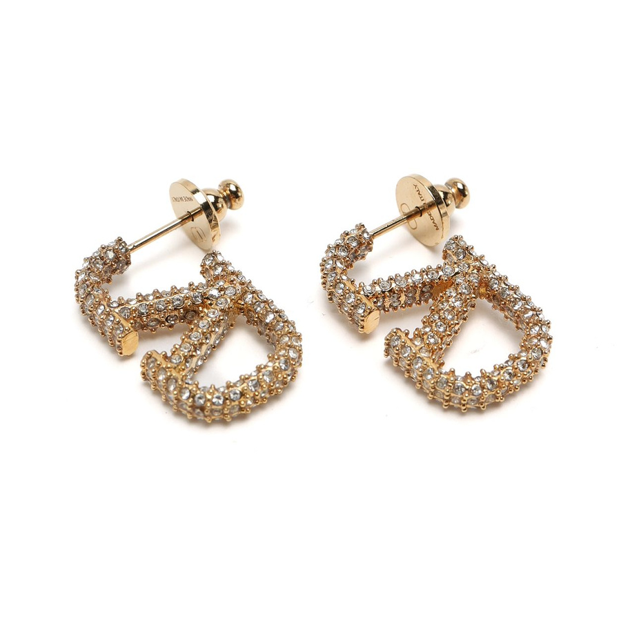 Valentino VLogo Crystal Earrings