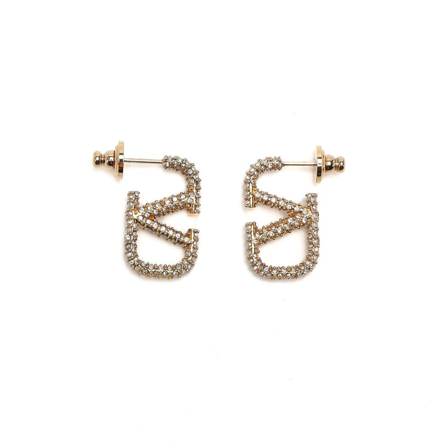 Valentino VLogo Crystal Earrings