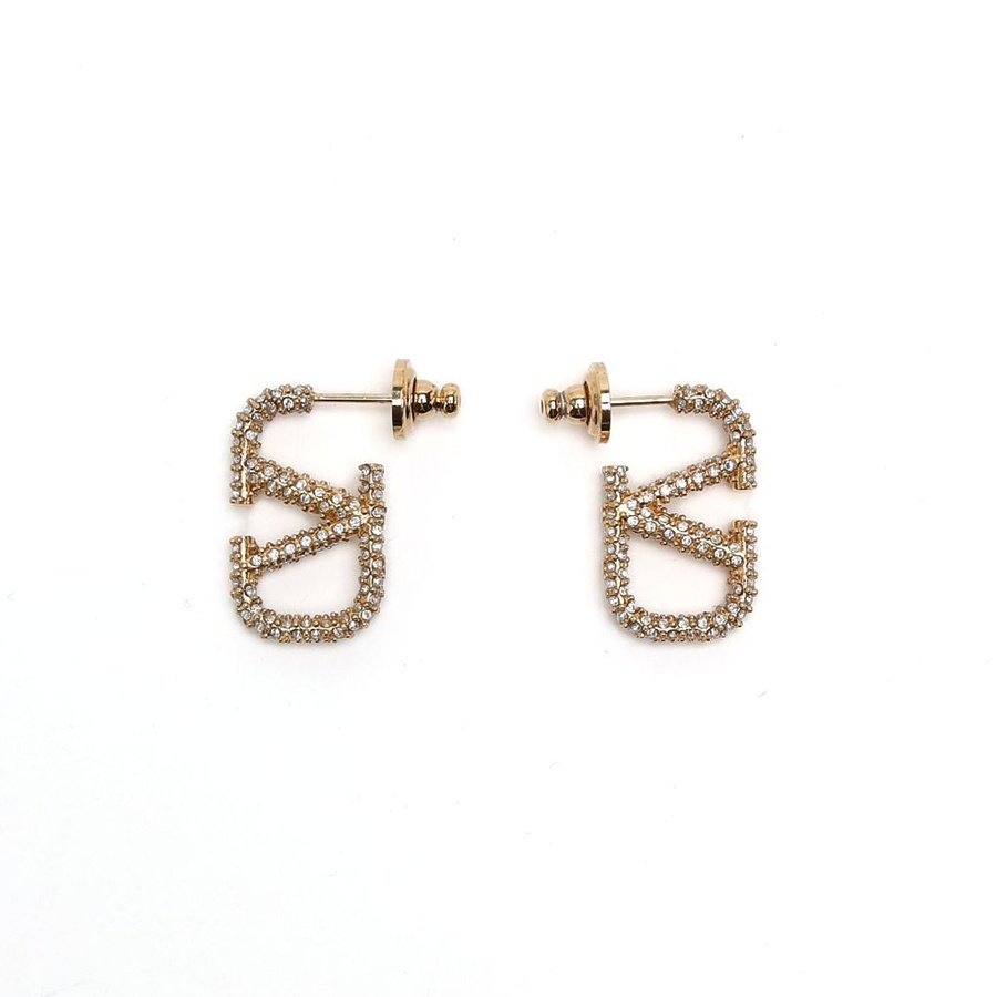 Valentino VLogo Crystal Earrings