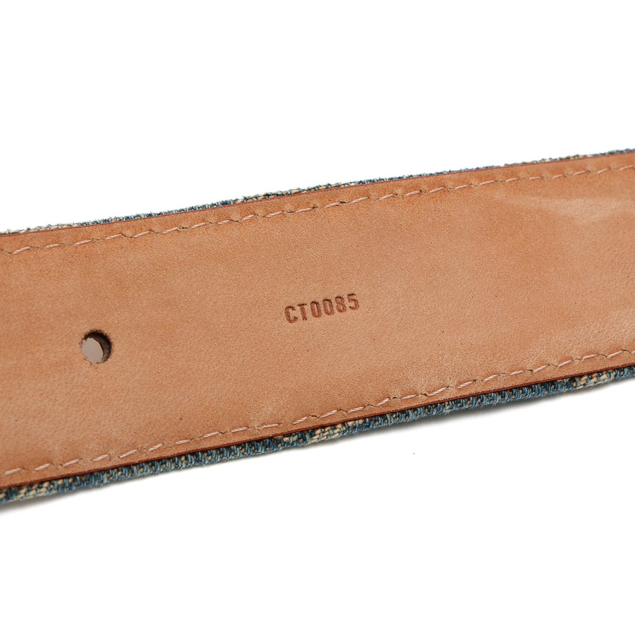 Louis Vuitton Monogram Denim Belt, Size 80