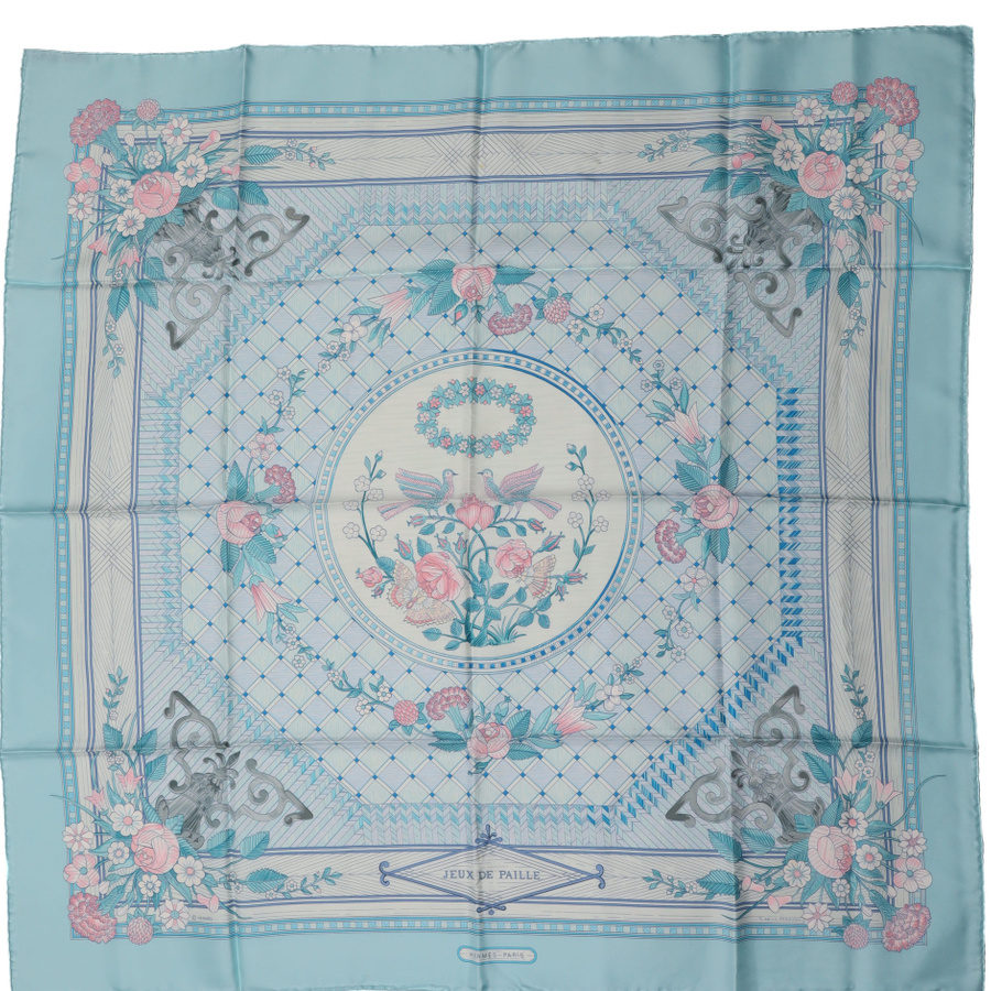 Hermès Carré 90 Joux De Paille Silk Scarf
