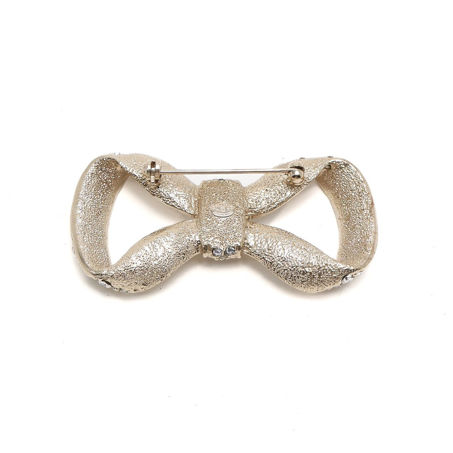 Chanel Bow Rhinestone Brooch