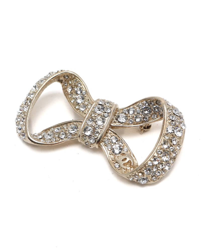 Chanel Bow Rhinestone Brooch