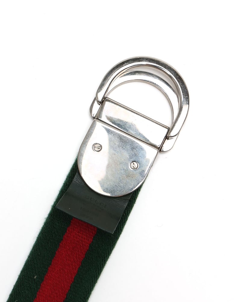 Gucci Web Sherry Line Belt, Size 100