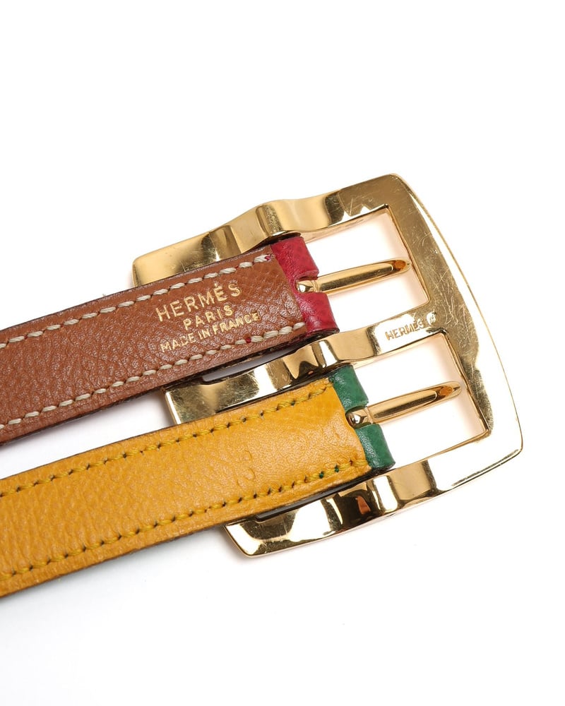 Hermès Double Strap Belt, Size 80