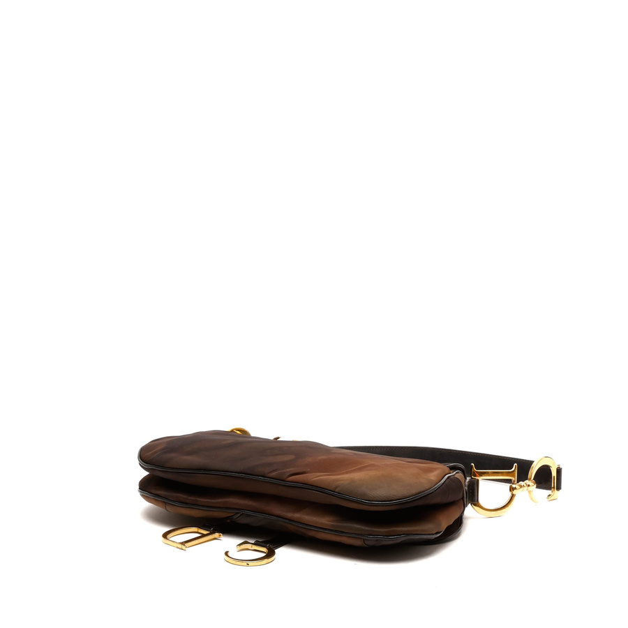 Christian Dior Printed Nylon Double Saddle Bag