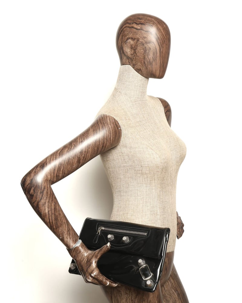 Balenciaga City Envelope Patent Clutch Bag