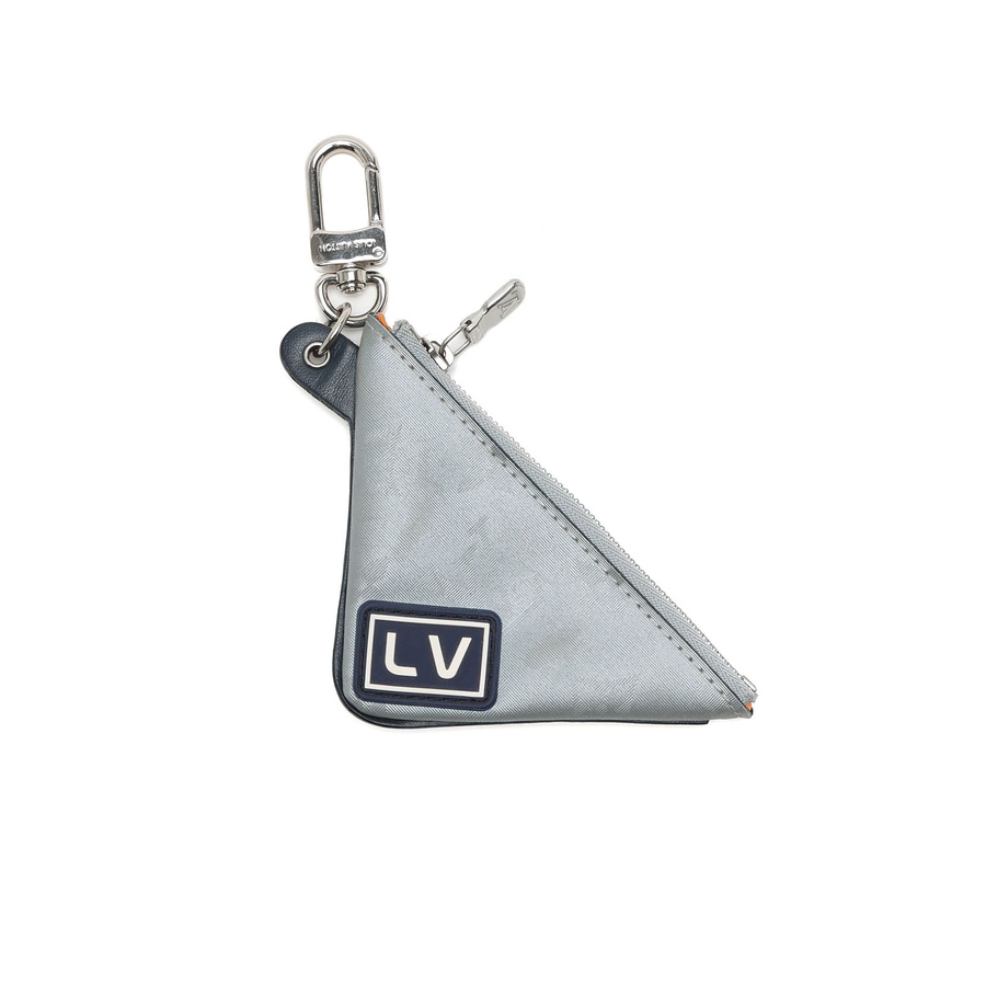 Louis Vuitton Monogram Titanium Triangle Coin Purse