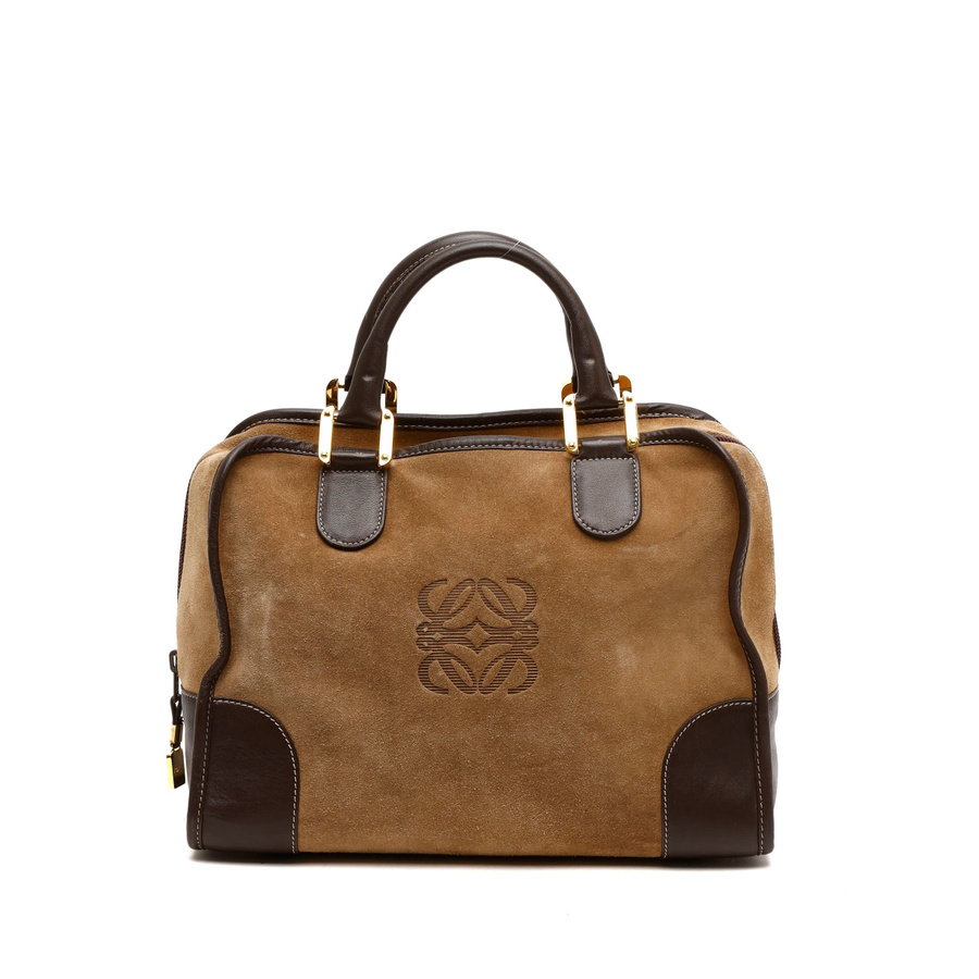 Loewe Amazona Suede Boston Bag