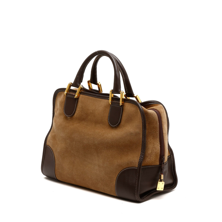 Loewe Amazona Suede Boston Bag