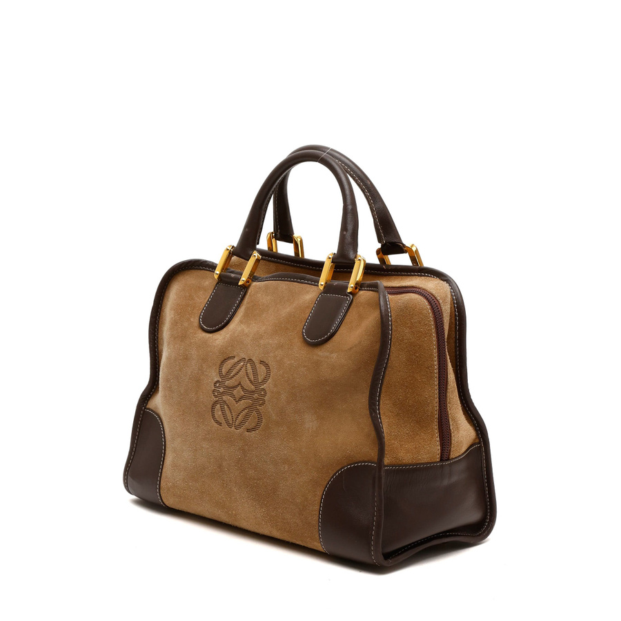 Loewe Amazona Suede Boston Bag