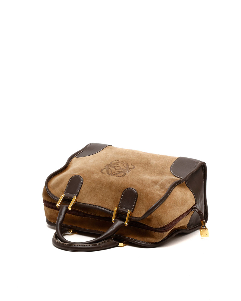 Loewe Amazona Suede Boston Bag