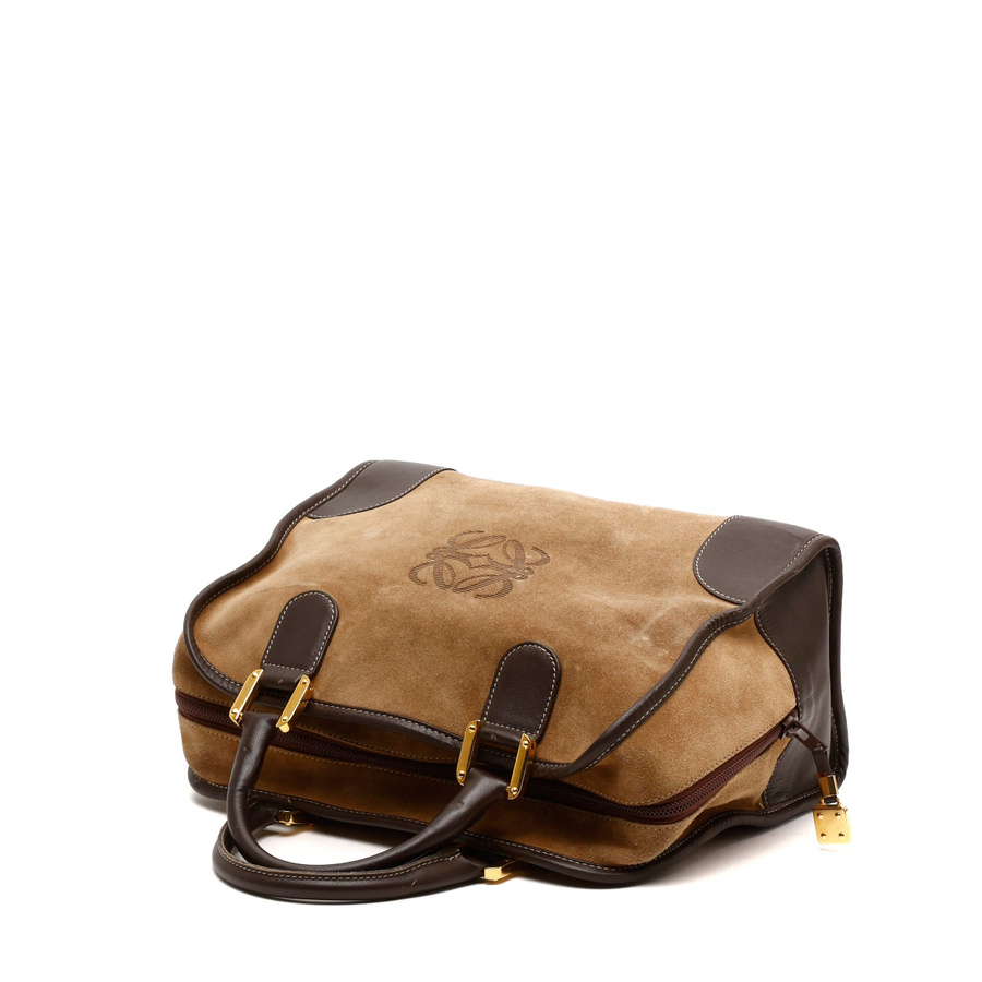 Loewe Amazona Suede Boston Bag