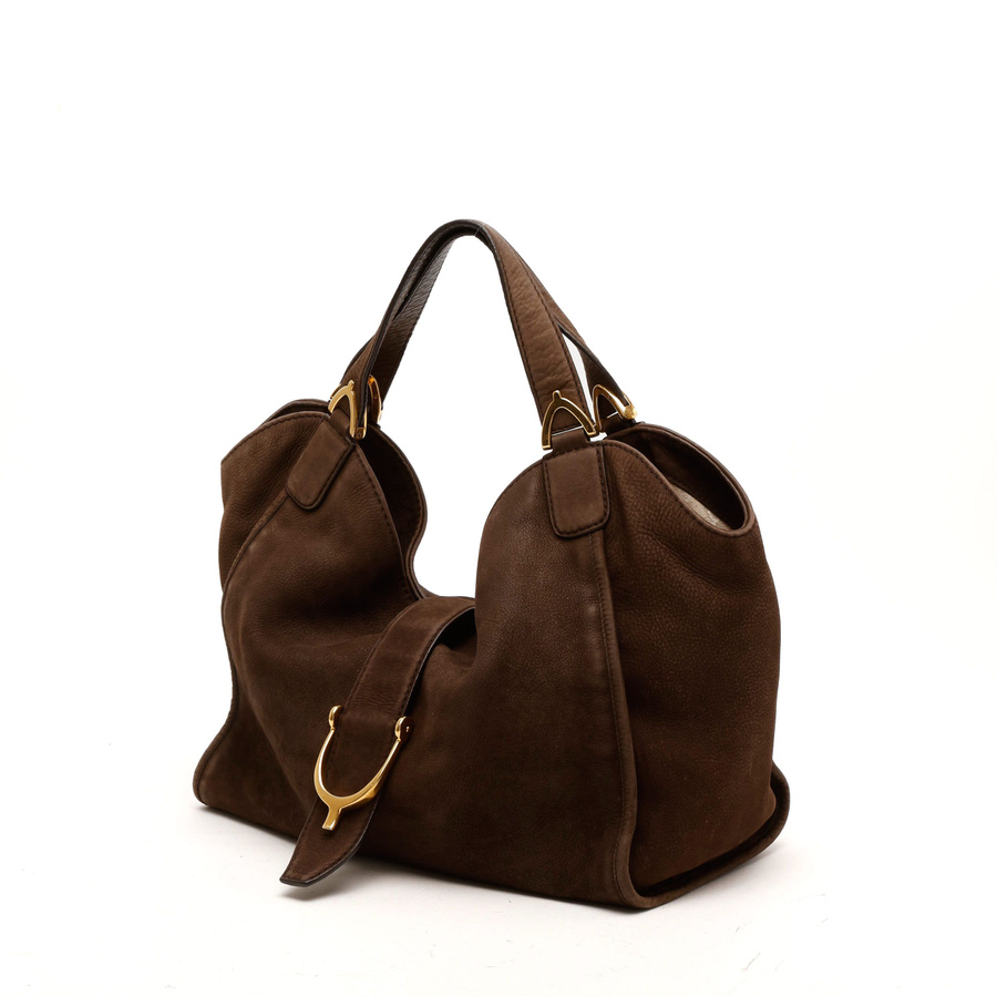 Gucci Soft Suede Stirrup Bag