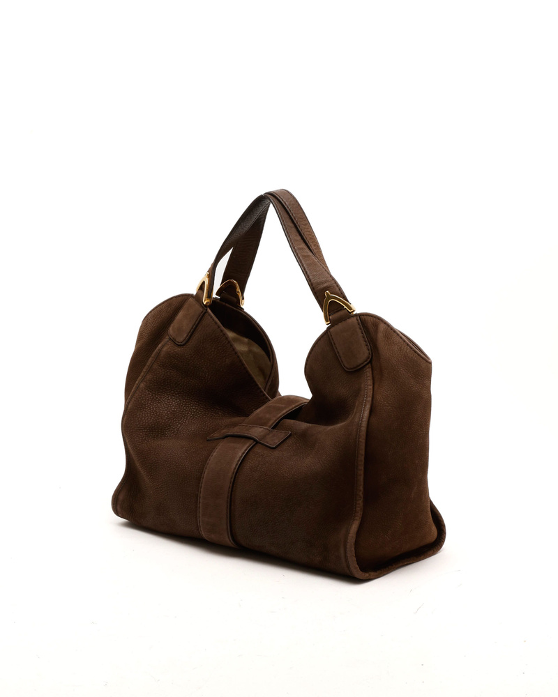 Gucci Soft Suede Stirrup Bag
