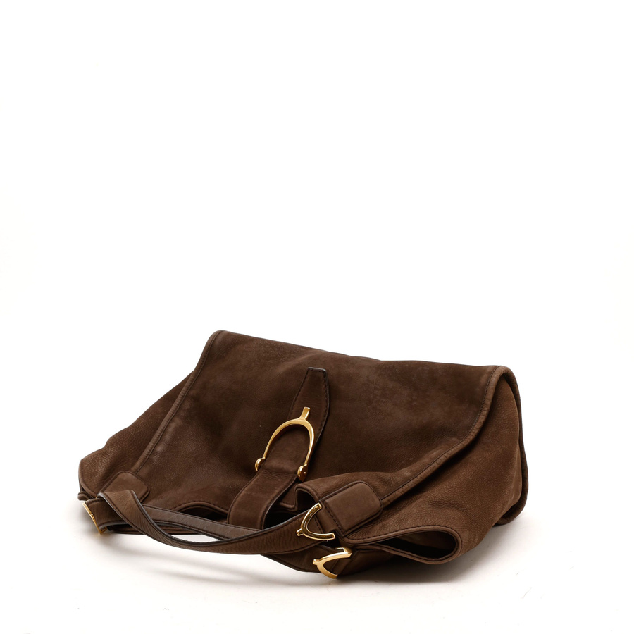 Gucci Soft Suede Stirrup Bag