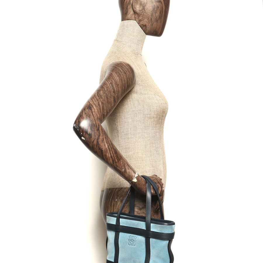 Loewe Small Anagram Suede Tote Bag