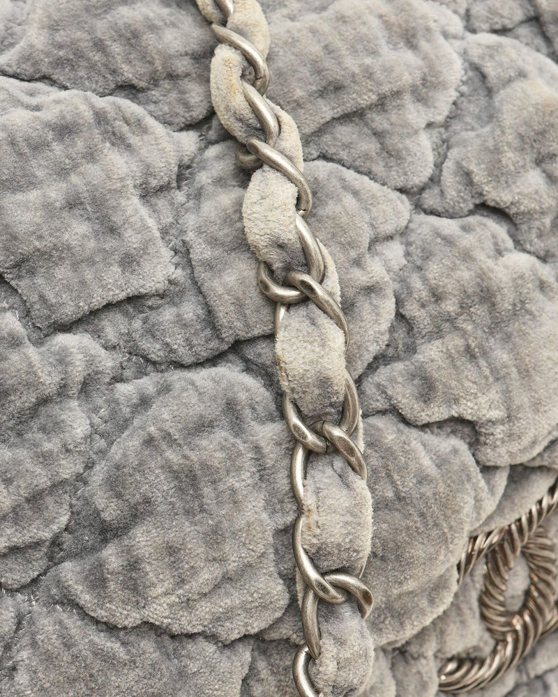 Chanel Velour Bubble Quilt Bowling Bag