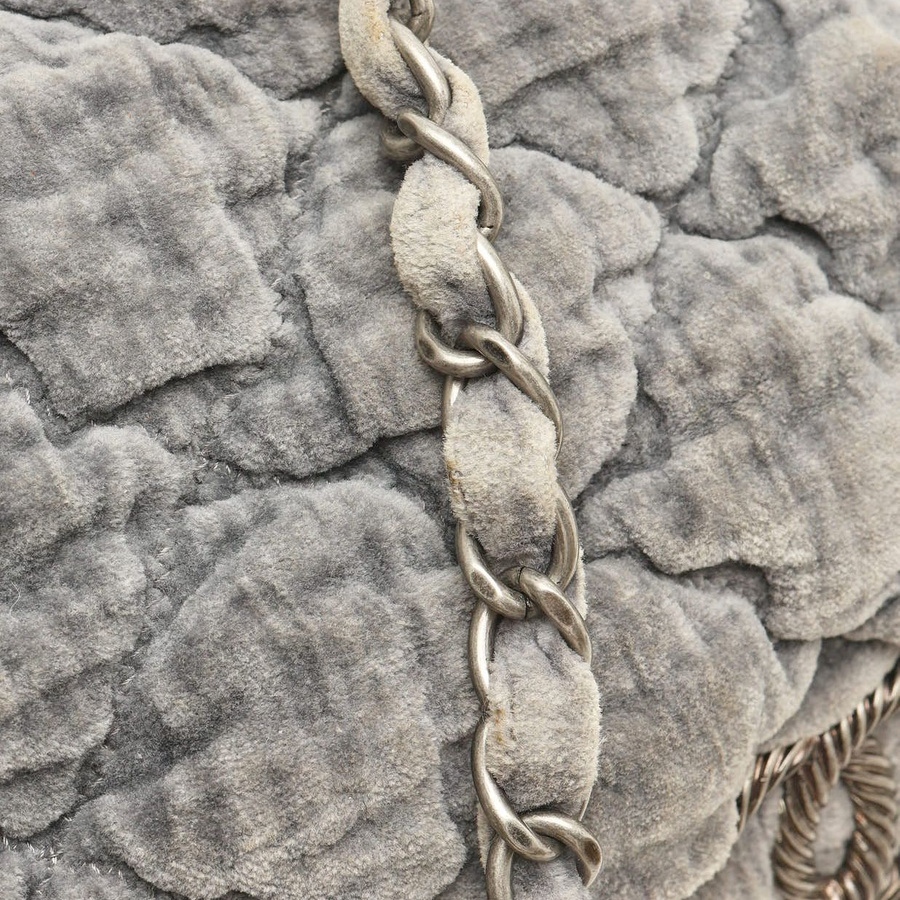 Chanel Velour Bubble Quilt Bowling Bag