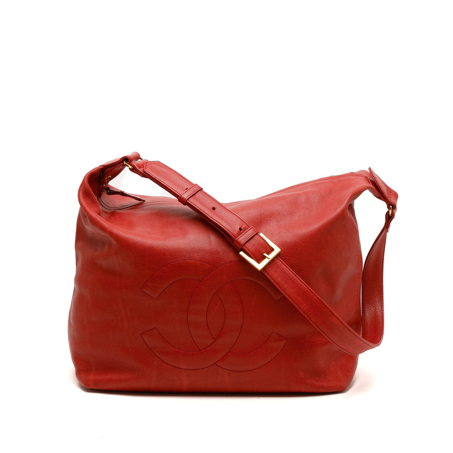 Chanel Large CC Caviar Messenger Bag