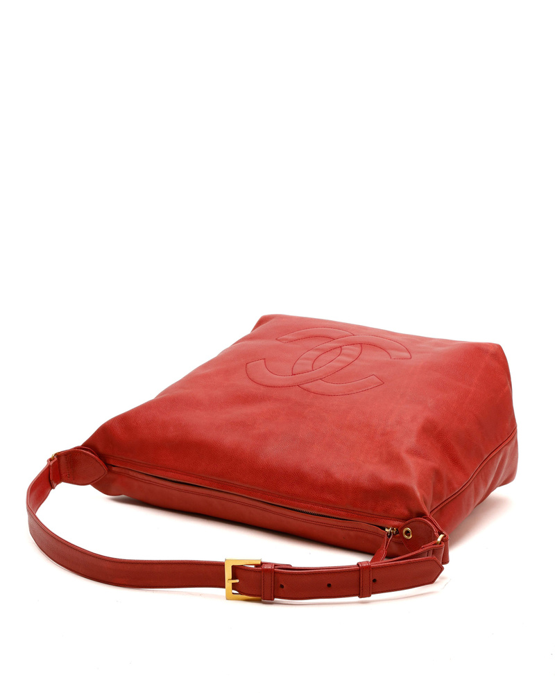 Chanel Large CC Caviar Messenger Bag
