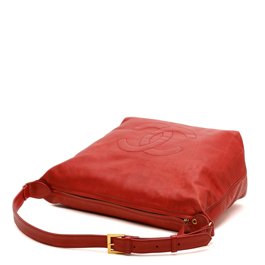 Chanel Large CC Caviar Messenger Bag