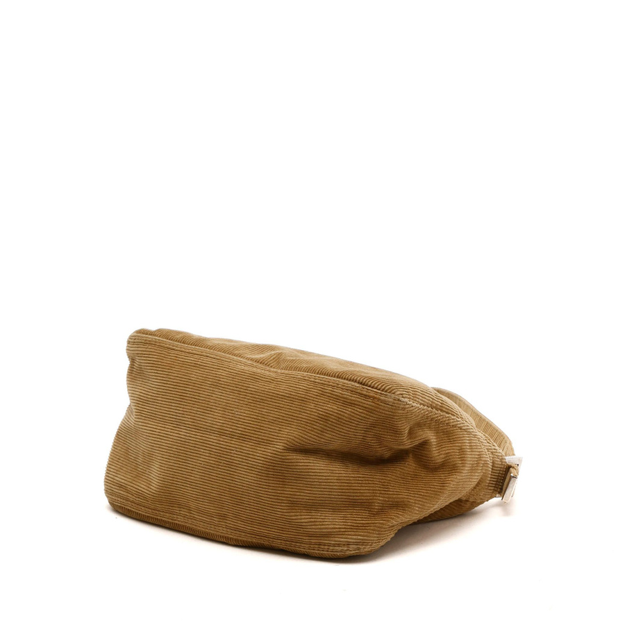 Fendi Corduroy Fold Over Baguette Bag