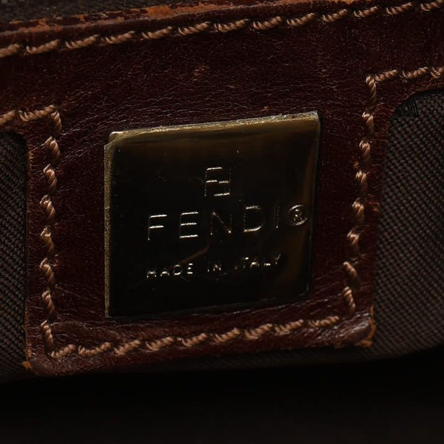 Fendi Corduroy Fold Over Baguette Bag