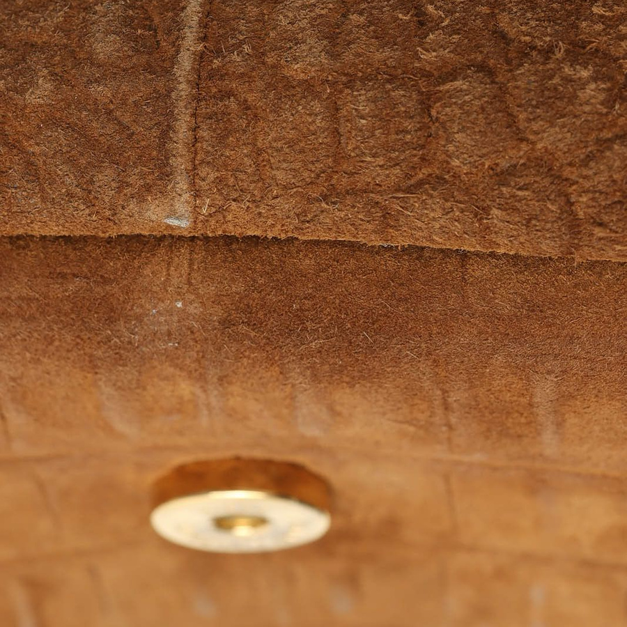 Saint Laurent Crocodile Embossed Suede Kate Shoulder Bag