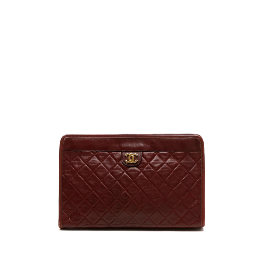 Chanel CC Quilted Clutch Bag